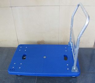 logistisch centra vouwbaar plastic karretje met blauw/grijs, capaciteit 150kg