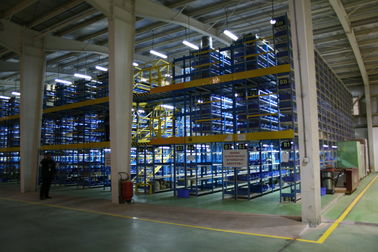 Multi-tier Staal die Industriële Mezzanine Vloeren Blauw/Geel met 7.5m Hoogte vloeren